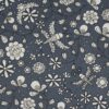 Jersey Blumen Fantastico dunkelblau Bio