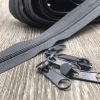 Reißverschluss Endlos mit Zipper dunkelgrau