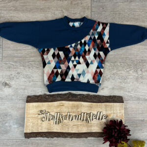naeh-set-oversized-sweater-lybstes-dreiecke-blau