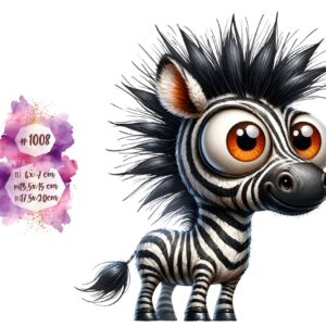 Funny Zebra Bügelbild