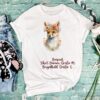 Bügelbild Fuchs mit Blumen Größen Shirt Größe L