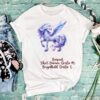 Einhorn Kristall Bügelbild Größe L Damenshirt