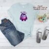 Bügelbild Monster lila grumpy Größe M