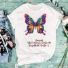 Schmetterling Bügelbild Größe L Damenshirt