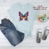 Schmetterling Bügelbild Größe M Kindershirt