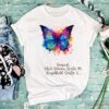 Schmetterling Bügelbild Größe L Damenshirt