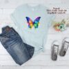 Schmetterling Bügelbild Größe M Kindershirt