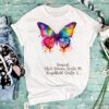 Schmetterling Bügelbild Größe L Damenshirt