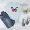 Schmetterling Bügelbild Größe M Kindershirt