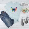 Schmetterling Bügelbild Größe M Kindershirt