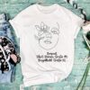OneLine Gesicht Lilie Bügelbild Größe XL Damenshirt