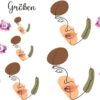 Bügelbild OneLine Gesicht farbig Größen
