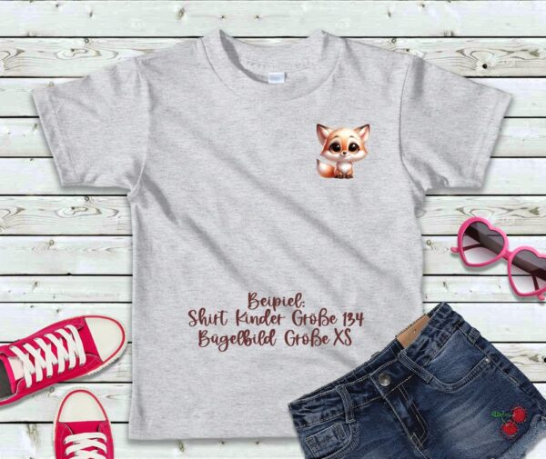 Bügelbild Fuchs Baby süß Größe XS