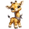 Bügelbild Giraffe Halstuch Baby