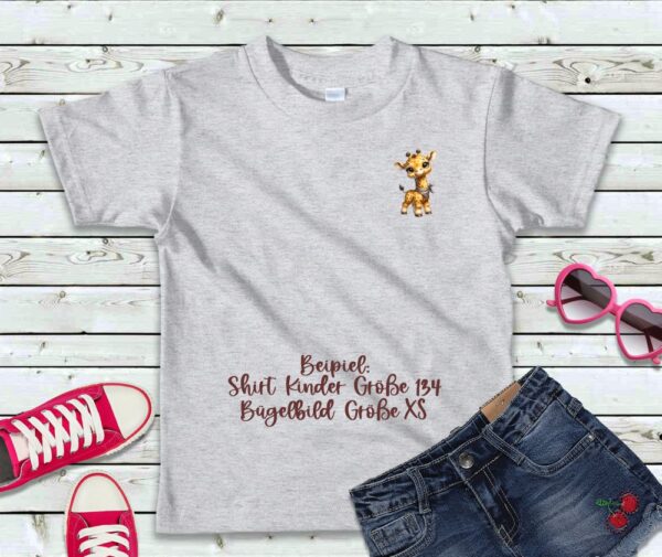 Bügelbild Giraffe Halstuch Baby Größe XS