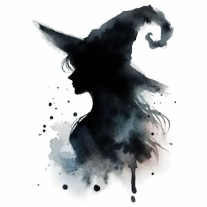 buegelbild-halloween-hexe-silhouette-watercolor