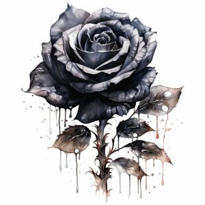 buegelbild-halloween-schwarze-rose