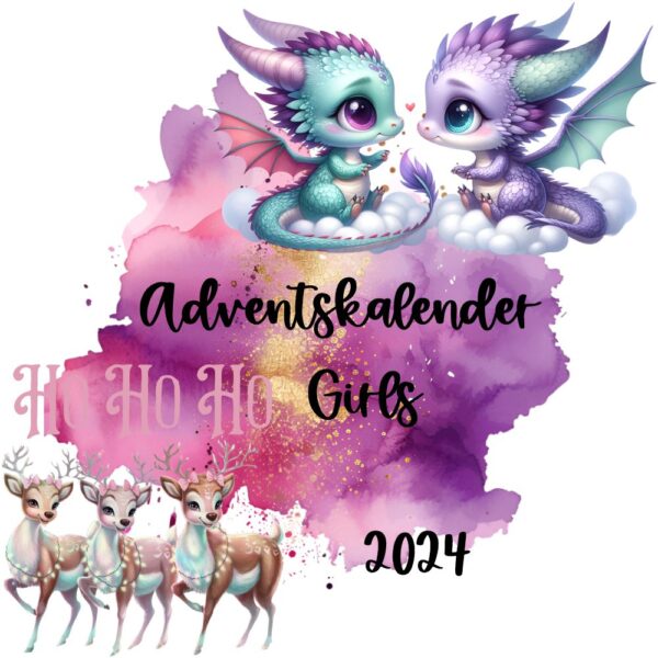 Bügelbild Weihnachten Adventskalender Girls