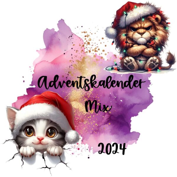 Bügelbild Weihnachten Adventskalender Mix