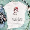 Bügelbild Weihnachten Einhorn Weihnachtsmütze Größe XL Damenshirt