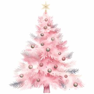 buegelbild-weihnachten-rosa-tannenbaum-2