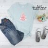 Bügelbild Weihnachten rosa Weihnachtsbaum 2 Größe M Kindershirt
