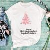 Bügelbild Weihnachten rosa Weihnachtsbaum 2 Größe XL Damenshirt