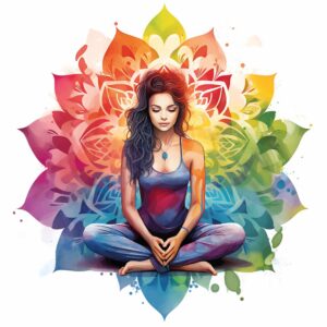 buegelbild-yoga-maedchen-bunt