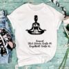 Bügelbild Yoga Mädchen schwarze Silhouette Größe XL Damenshirt