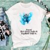 Bügelbild Ninja blau Stock Größe XL Damenshirt