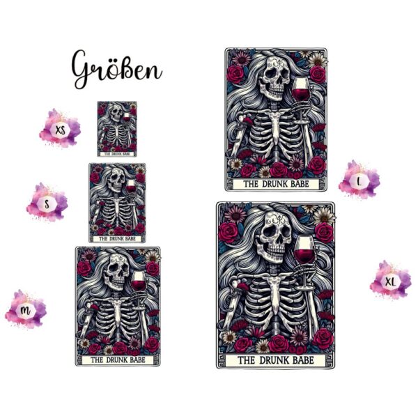 Bügelbild Tarotkarte Wein