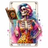 Bügelbild Tarotkarte Book Lover