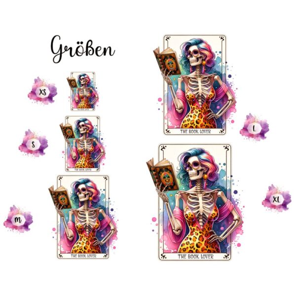 Bügelbild Tarotkarte Book Lover