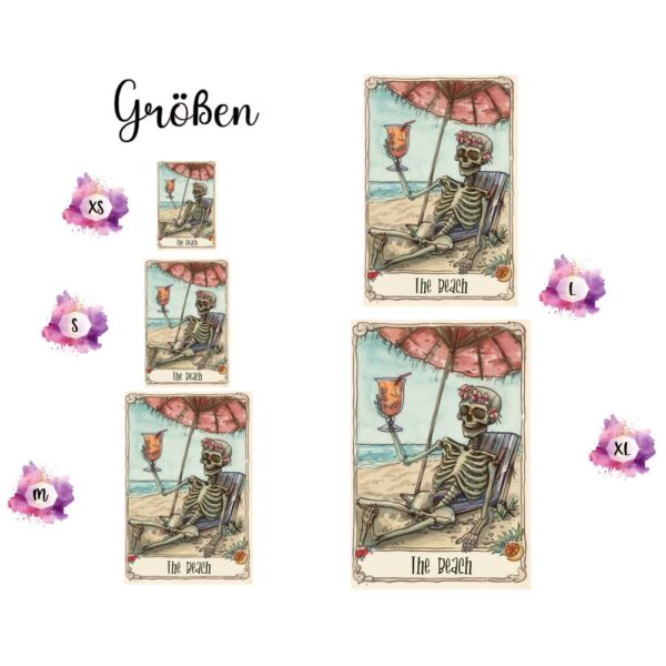 Bügelbild Tarotkarte The Beach