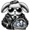 Bügelbild Ostern Mafia Osterhase
