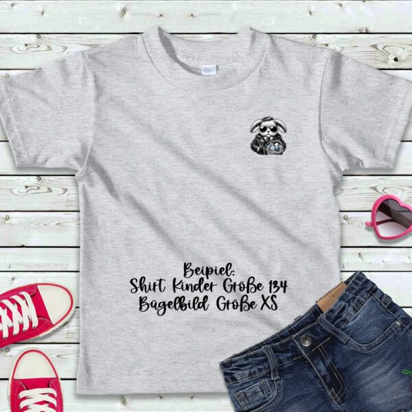 Bügelbild Ostern Mafia Osterhase Größe XS Kindershirt