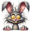 Bügelbild Ostern Hase crazy
