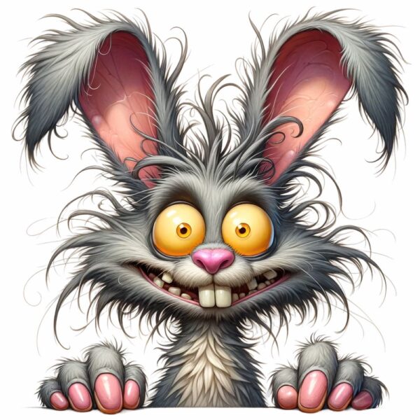 Bügelbild Ostern Hase crazy