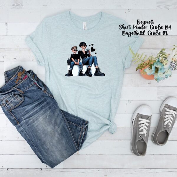 Bügelbild Woman Mother and Son Größe M Kindershirt