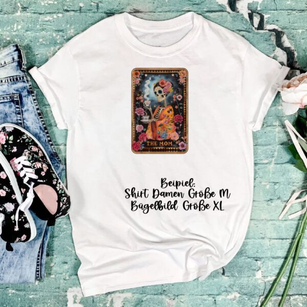 Bügelbild Woman Tarot The Mom Größe XL Damenshirt