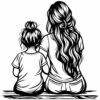 Bügelbild Woman Mother and Daughter