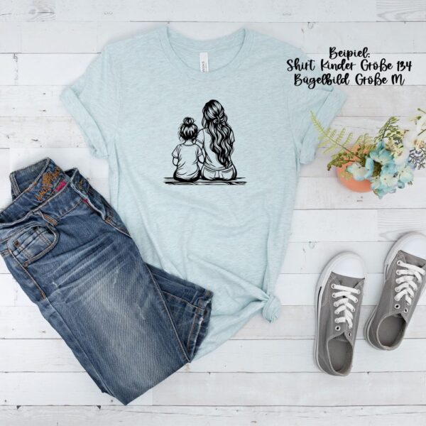 Bügelbild Woman Mother and Daughter Größe M Kindershirt
