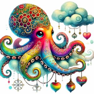 buegelbild-ocean-bunter-octopus
