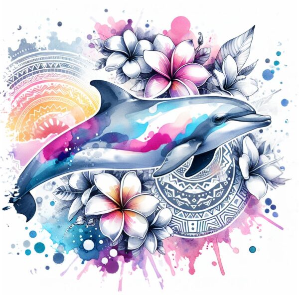 Bügelbild Ocean Delfin Mandala