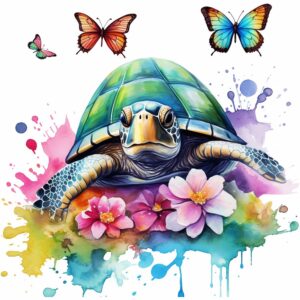 buegelbild-ocean-schildkroete-watercolour